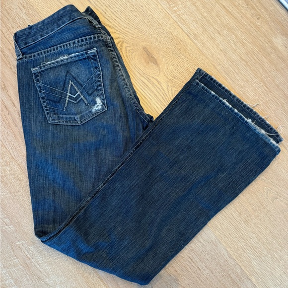 Seven 7 for all Mankind A Pocket Original Bootcut Dark Wash Jeans - Picture 1 of 6